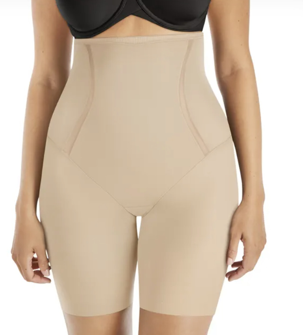 Maidenform Women's M High-Waist Tummy Control Thigh Slimmer Shapewear OS20-7